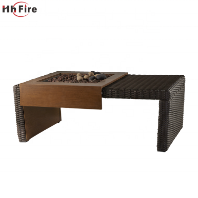 High End Rectangle Propane Backyard Fire Pit Outdoor Gas Firepits Table