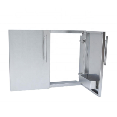 Stainless Steel Double Access Doors For Kitchen Cabinet