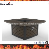 Outdoor Heater Glass Propane Gas Fire pit Firepit Table with Burners,steel brazier furniture square fire pit table