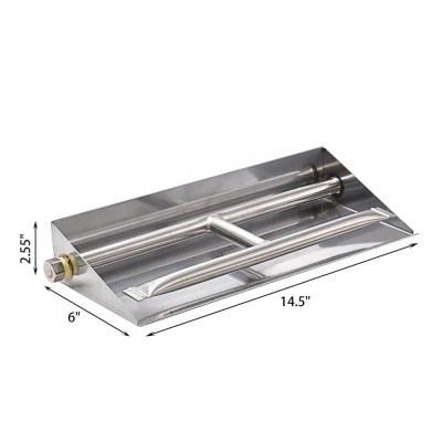 304# Stainless Steel Intelligent Grate Ethanol Ember Fireplace Pan Burner For Outdoor