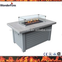 Garden Natural Outdoor Heater Glass Propane Gas Fire pit Firepit Table with Burners