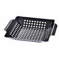 Non Stick mini bbq grill basket grill wok square vegetable basket